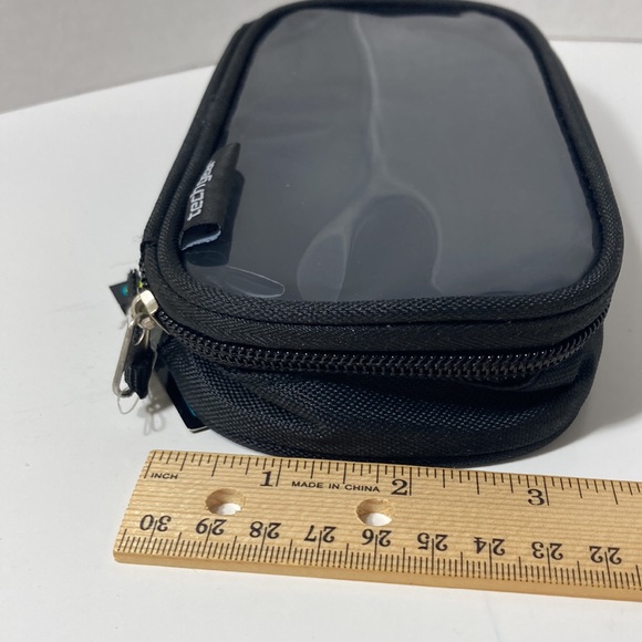 5 Black Makeup Bag Pencil Case Zipper Organizer - Picture 3 of 10